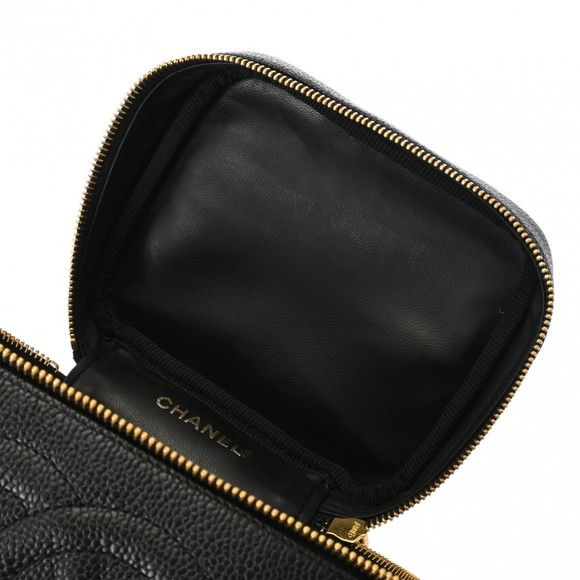 CHANEL Vanity Black Caviar Skin Handbag Bag Back - Picture 10 of 15